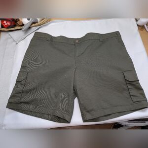 DICKIES Women Plus Size Cargo Short Size 24W Kaki Green Stretch Loose Fit
